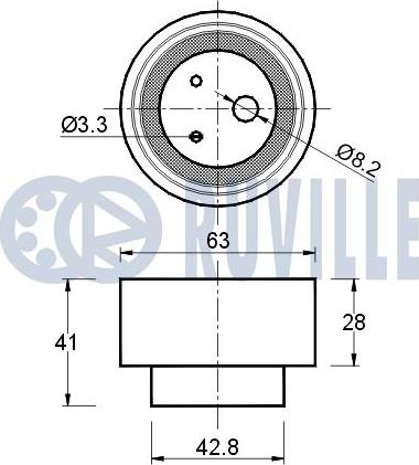 Ruville 540197 - Натяжной ролик, ремень ГРМ avtokuzovplus.com.ua