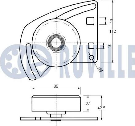 Ruville 540228 - Натяжитель, поликлиновый ремень autodnr.net