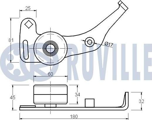 Ruville 540230 - Натяжной ролик, ремень ГРМ autodnr.net