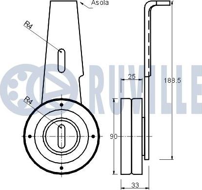 Ruville 540233 - Натяжитель, поликлиновый ремень avtokuzovplus.com.ua