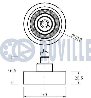 Ruville 540243 - Паразитний / провідний ролик, поліклиновий ремінь autocars.com.ua