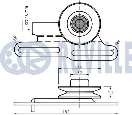 Ruville 540251 - Натягувач ременя, клинові зуб. autocars.com.ua