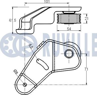 Ruville 540259 - Натягувач ременя, клинові зуб. autocars.com.ua