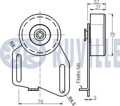 Ruville 540262 - Натягувач ременя, клинові зуб. autocars.com.ua