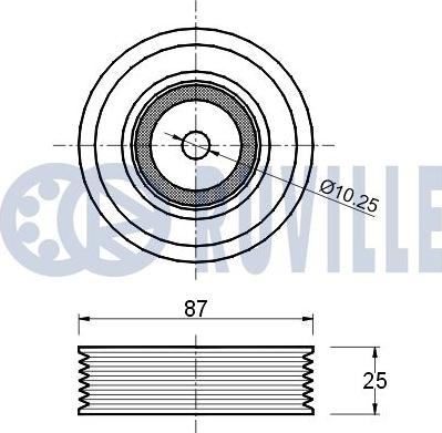 Ruville 540265 - Натягувач ременя, клинові зуб. autocars.com.ua