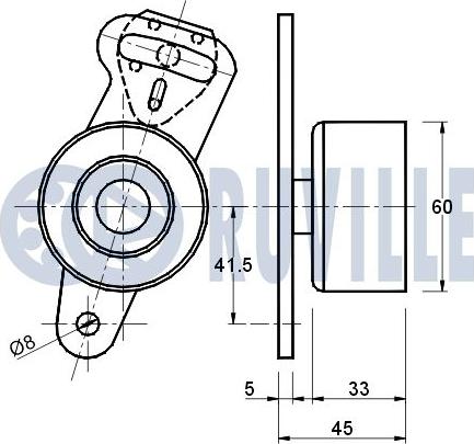 Ruville 540268 - Натяжна ролик, ремінь ГРМ autocars.com.ua