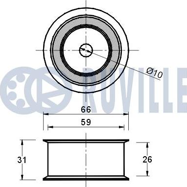 Ruville 540282 - Направляющий ролик, зубчатый ремень avtokuzovplus.com.ua