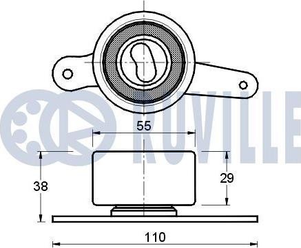 Ruville 540293 - Натяжной ролик, ремень ГРМ avtokuzovplus.com.ua