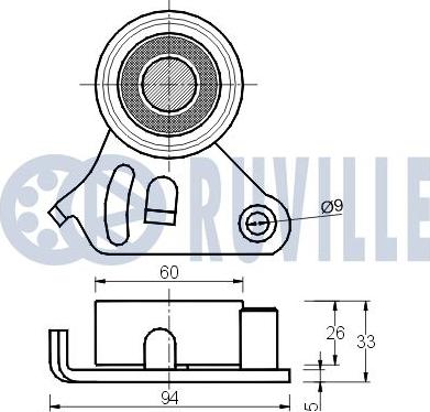 Ruville 540298 - Натяжна ролик, ремінь ГРМ autocars.com.ua