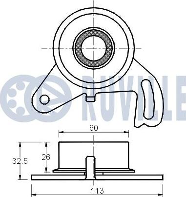 Ruville 540308 - Натяжной ролик, ремень ГРМ avtokuzovplus.com.ua