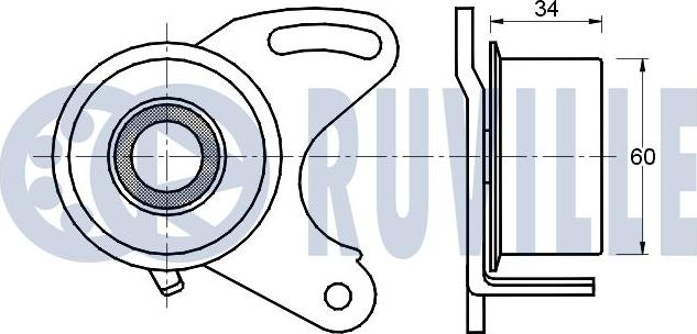 Ruville 540310 - Натяжна ролик, ремінь ГРМ autocars.com.ua