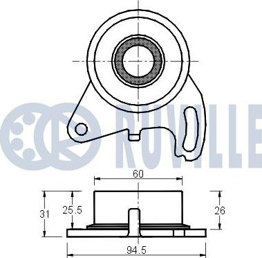 Ruville 540311 - Натяжна ролик, ремінь ГРМ autocars.com.ua