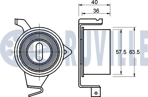 Ruville 540313 - Натяжна ролик, ремінь ГРМ autocars.com.ua