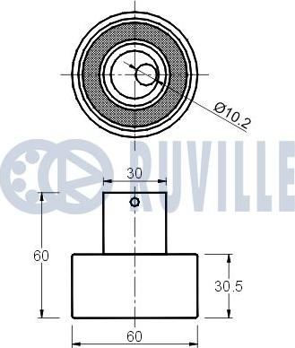 Ruville 540318 - Натяжной ролик, ремень ГРМ avtokuzovplus.com.ua