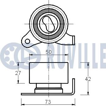 Ruville 540325 - Натяжна ролик, ремінь ГРМ autocars.com.ua