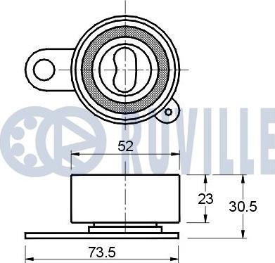 Ruville 540326 - Натяжна ролик, ремінь ГРМ autocars.com.ua