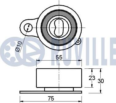 Ruville 540327 - Натяжна ролик, ремінь ГРМ autocars.com.ua