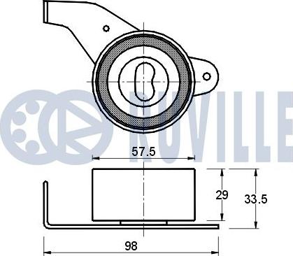 Ruville 540330 - Натяжна ролик, ремінь ГРМ autocars.com.ua