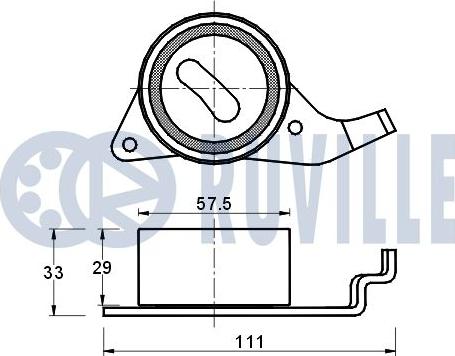 Ruville 540331 - Натяжна ролик, ремінь ГРМ autocars.com.ua