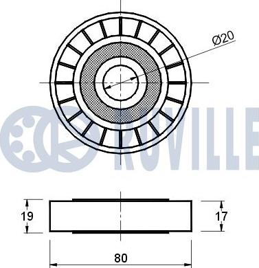 Ruville 540335 - Паразитний / провідний ролик, поліклиновий ремінь autocars.com.ua