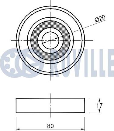 Ruville 540336 - Паразитний / провідний ролик, поліклиновий ремінь autocars.com.ua