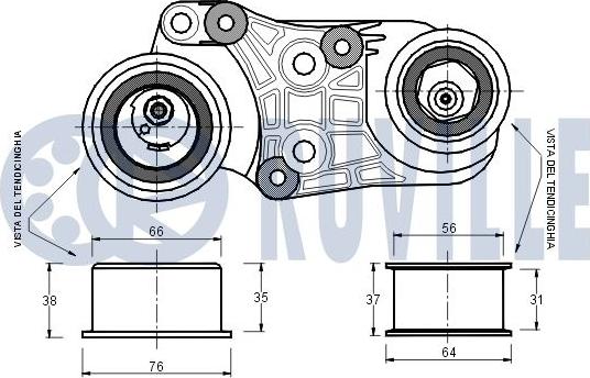 Ruville 540349 - Натяжной ролик, ремень ГРМ avtokuzovplus.com.ua