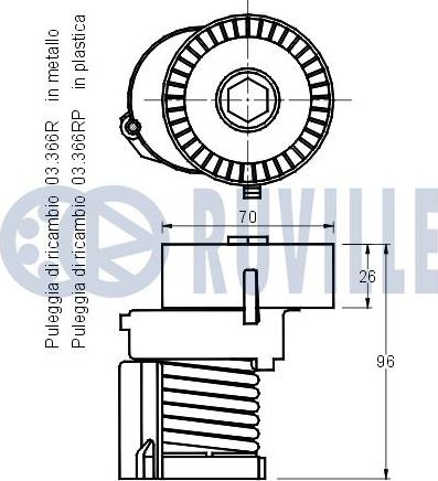 Ruville 540353 - Натяжитель, поликлиновый ремень avtokuzovplus.com.ua