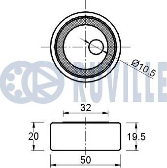 Ruville 540367 - Натяжной ролик, ремень ГРМ avtokuzovplus.com.ua