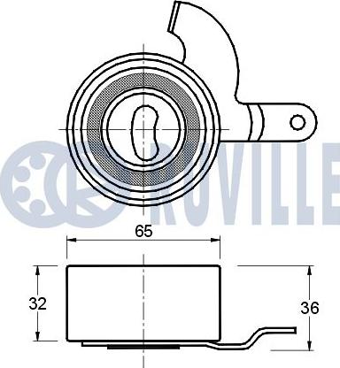 Ruville 540370 - Натяжна ролик, ремінь ГРМ autocars.com.ua