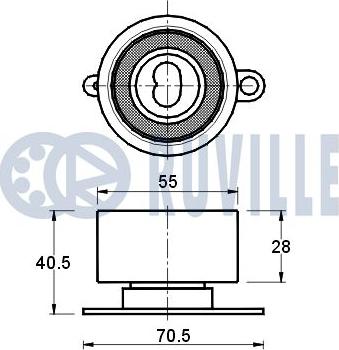 Ruville 540373 - Натяжна ролик, ремінь ГРМ autocars.com.ua