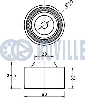 Ruville 540377 - Направляющий ролик, зубчатый ремень avtokuzovplus.com.ua