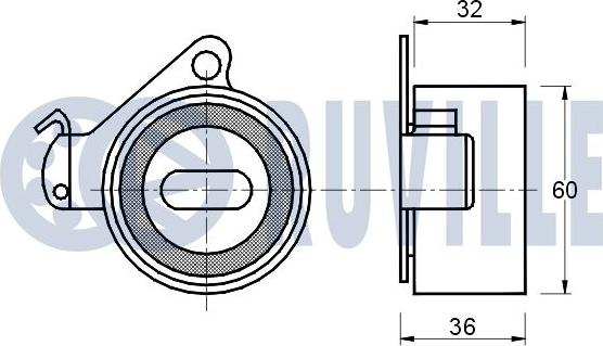 Ruville 540380 - Натяжна ролик, ремінь ГРМ autocars.com.ua