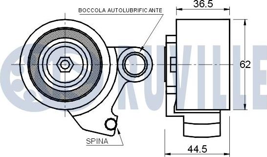 Ruville 540384 - Натяжной ролик, ремень ГРМ avtokuzovplus.com.ua