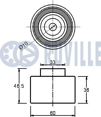 Ruville 540399 - Паразитний / Провідний ролик, зубчастий ремінь autocars.com.ua