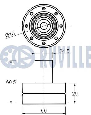 Ruville 540401 - Направляющий ролик, зубчатый ремень avtokuzovplus.com.ua