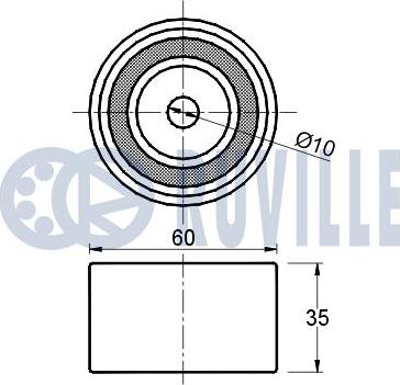 Ruville 540413 - Направляющий ролик, зубчатый ремень avtokuzovplus.com.ua