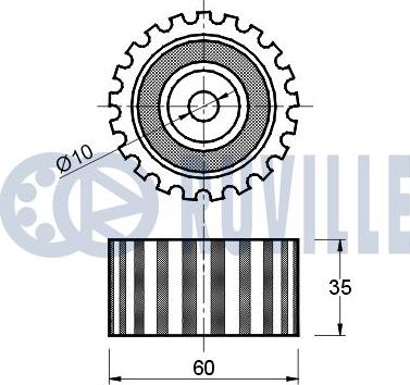 Ruville 540414 - Направляющий ролик, зубчатый ремень avtokuzovplus.com.ua