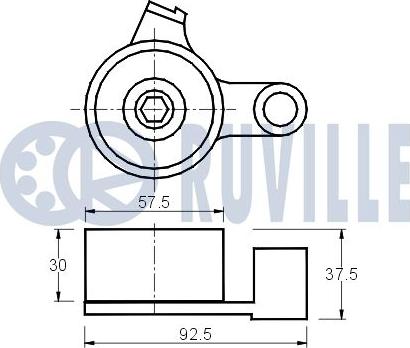 Ruville 540419 - Натяжна ролик, ремінь ГРМ autocars.com.ua