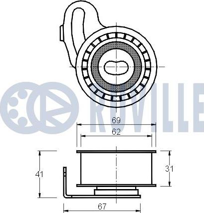 Ruville 540420 - Натяжной ролик, ремень ГРМ avtokuzovplus.com.ua