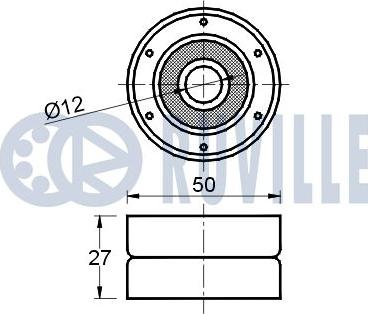 Ruville 540423 - Паразитний / Провідний ролик, зубчастий ремінь autocars.com.ua