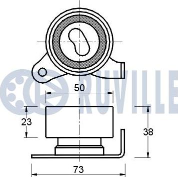 Ruville 540424 - Натяжна ролик, ремінь ГРМ autocars.com.ua