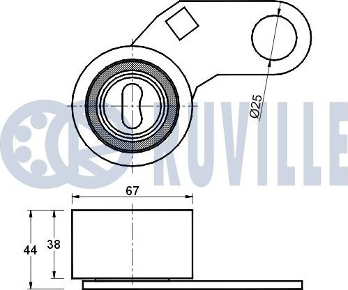 Ruville 540427 - Натяжна ролик, ремінь ГРМ autocars.com.ua