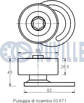 Ruville 540431 - Натягувач ременя, клинові зуб. autocars.com.ua