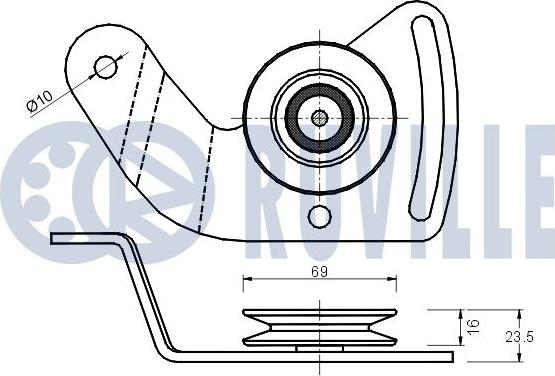 Ruville 540445 - Натягувач ременя, клинові зуб. autocars.com.ua