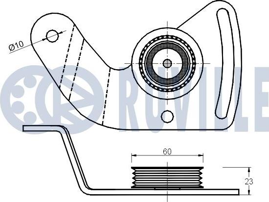 Ruville 540446 - Натягувач ременя, клинові зуб. autocars.com.ua
