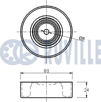 Ruville 540449 - Паразитний / провідний ролик, поліклиновий ремінь autocars.com.ua