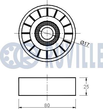 Ruville 540450 - Паразитний / провідний ролик, поліклиновий ремінь autocars.com.ua