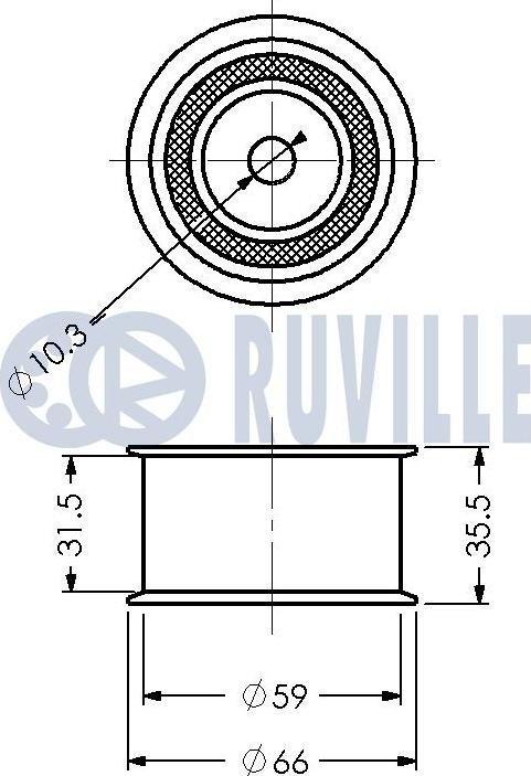 Ruville 540457 - Направляющий ролик, зубчатый ремень autodnr.net