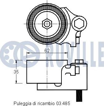 Ruville 540473 - Натяжной ролик, ремень ГРМ avtokuzovplus.com.ua