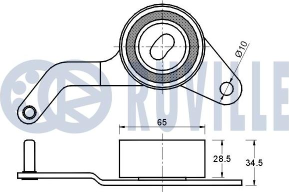 Ruville 540499 - Натяжна ролик, ремінь ГРМ autocars.com.ua